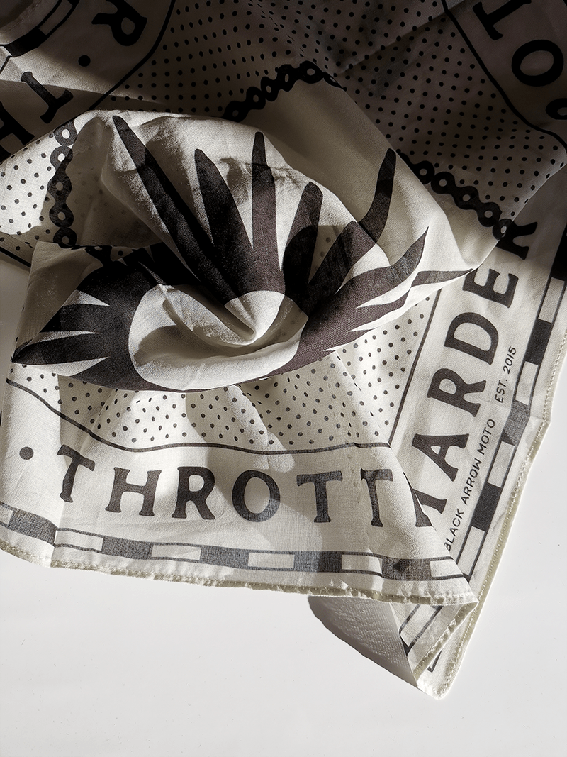 THROTTLE HARDER BANDANA - Black Arrow Moto