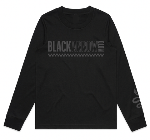 L/S LOGO TEE - Black Arrow Moto Gear