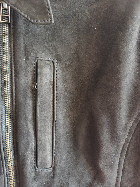 NUBUCK LEATHER JACKET SAMPLE - SIZE XS/S