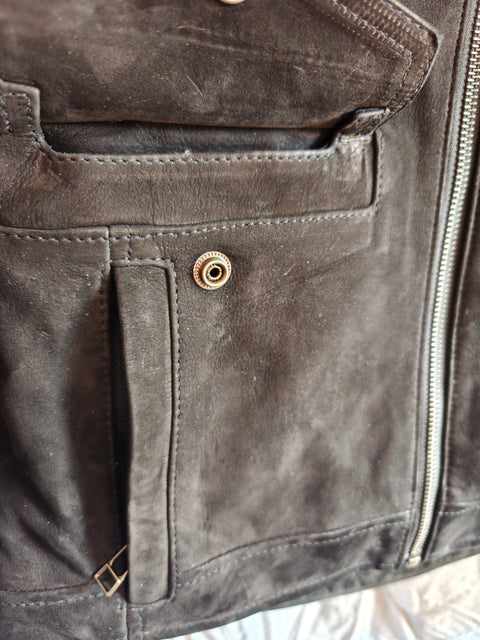 NUBUCK LEATHER JACKET SAMPLE - SIZE XS/S