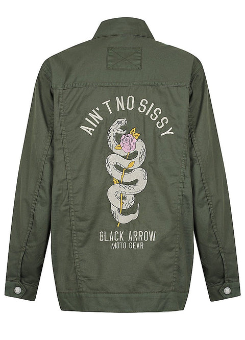 AIN'T NO SISSY CASUAL JACKET - SIZE XS - Black Arrow Moto