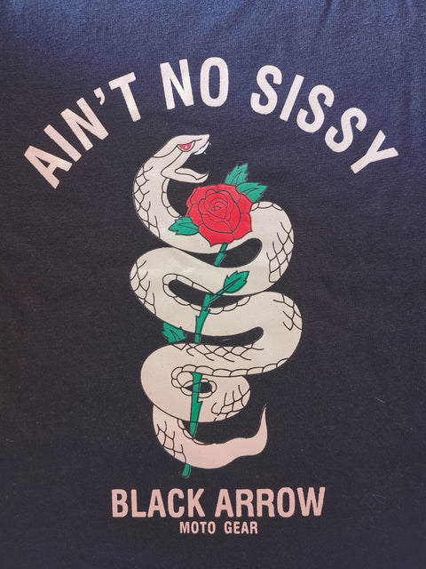 AIN'T NO SISSY TEE MISPRINT - Black Arrow Moto