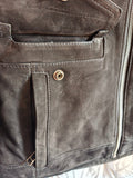 NUBUCK LEATHER JACKET SAMPLE - SIZE XS/S - Black Arrow Moto