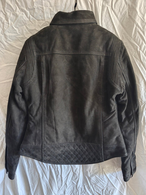 NUBUCK LEATHER JACKET SAMPLE - SIZE XS/S - Black Arrow Moto