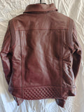 OXBLOOD LEATHER JACKET SAMPLE - SIZE XS/S - Black Arrow Moto
