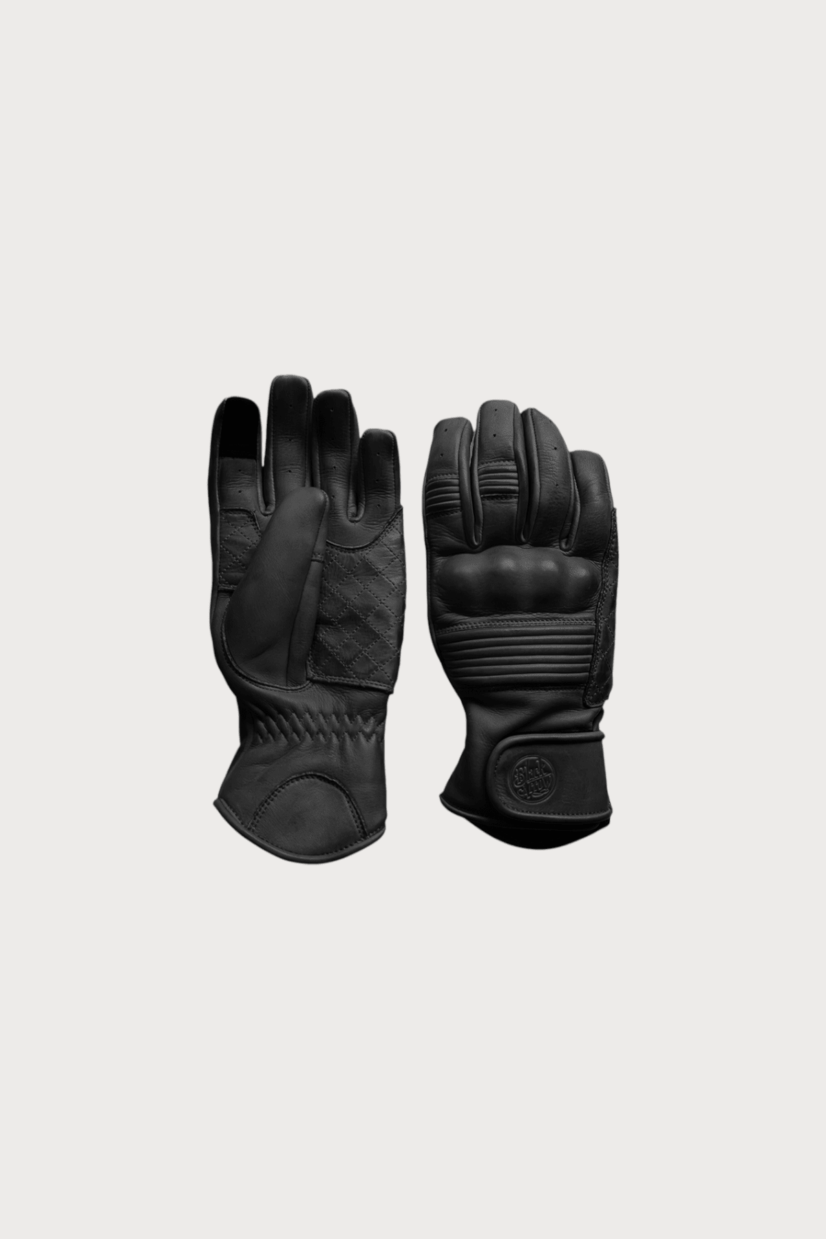 SHORT FINGER QB GLOVES - Black Arrow Moto