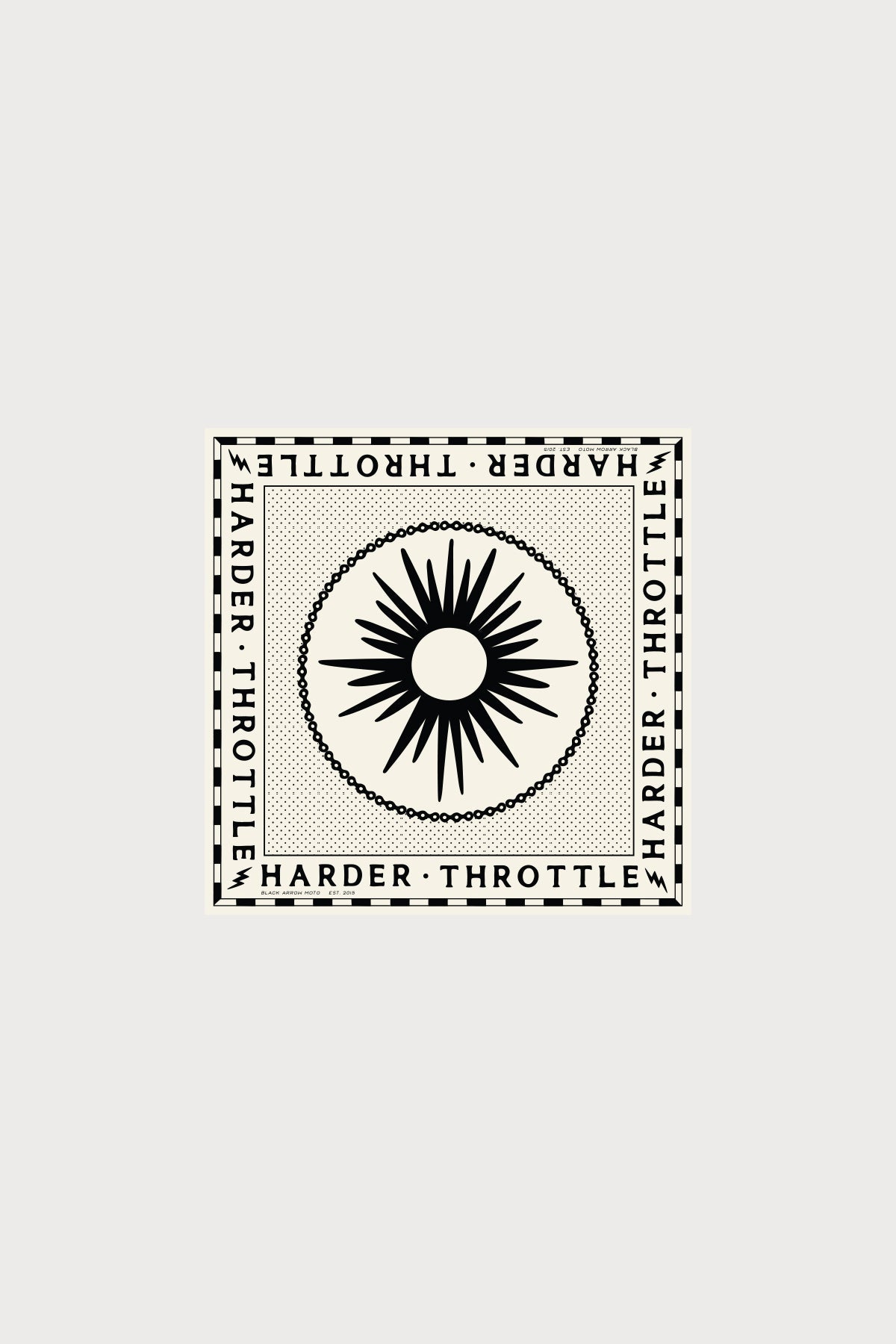 THROTTLE HARDER BANDANA - Black Arrow Moto