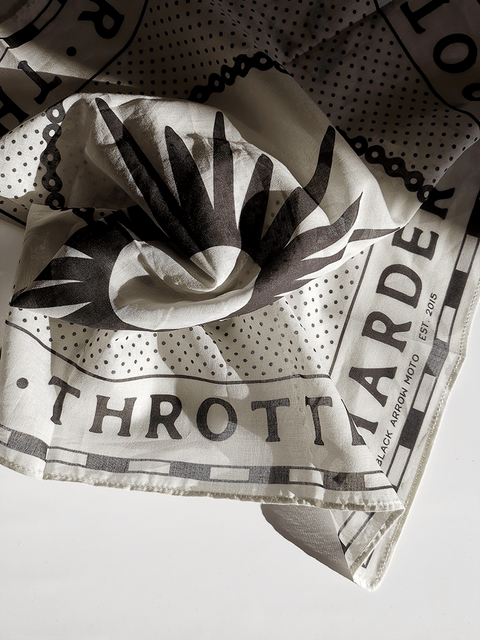 THROTTLE HARDER BANDANA - Black Arrow Moto