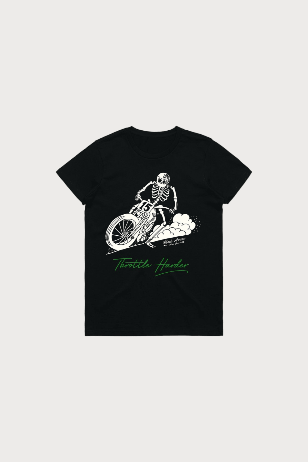 THROTTLE HARDER T-SHIRT - Black Arrow Moto