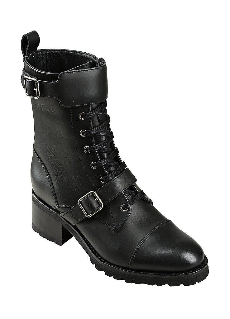 Womens black 2025 moto booties